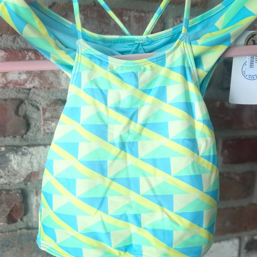 Hurley Green and Yellow Geometric Top - Picture 5 of 5